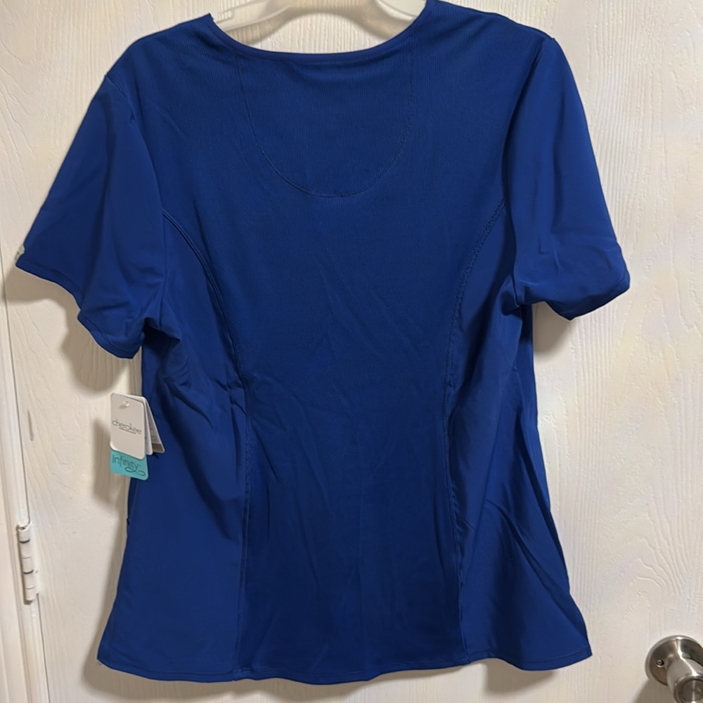 Cherokee Infinity Women’s Scrub Tops Large Bundle Of 3 Centric Healthcare Blue - Picture 8 of 13